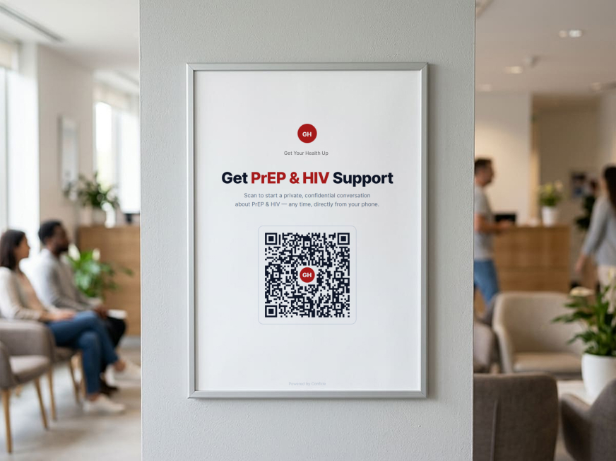 PrEP outreach QR code used for HIV prevention patient acquisition campaign