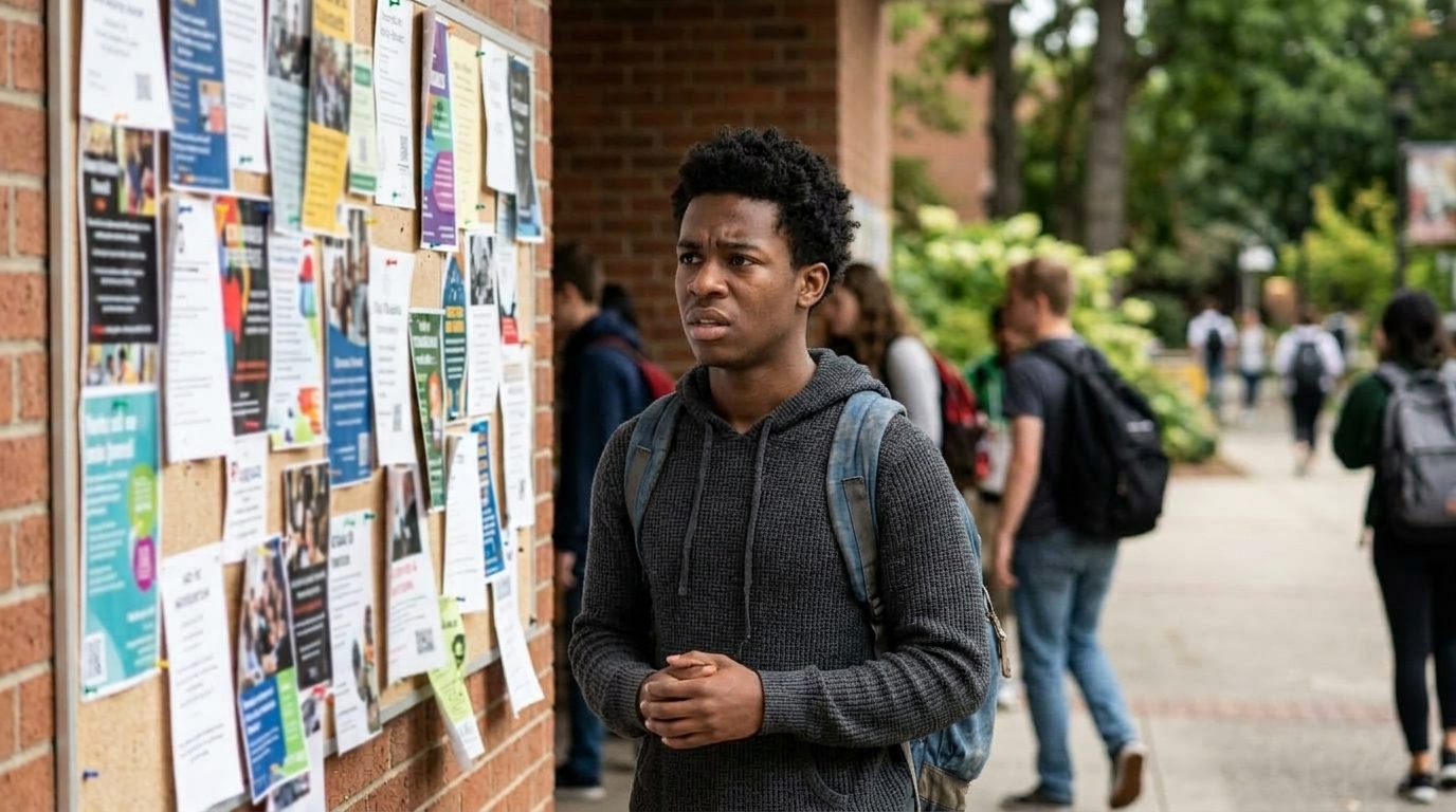 College student unsure where to find campus sexual health and Title IX resources